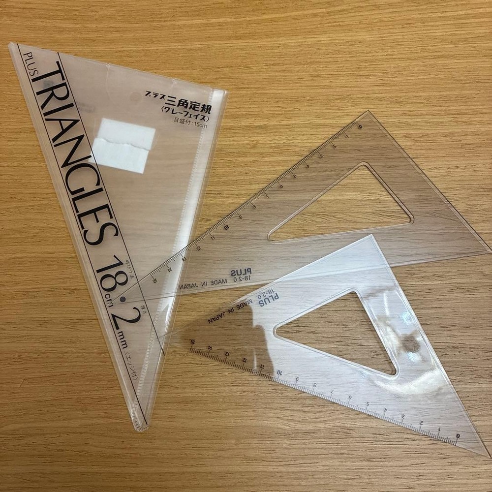 Plus triangle ruler gray face #780684