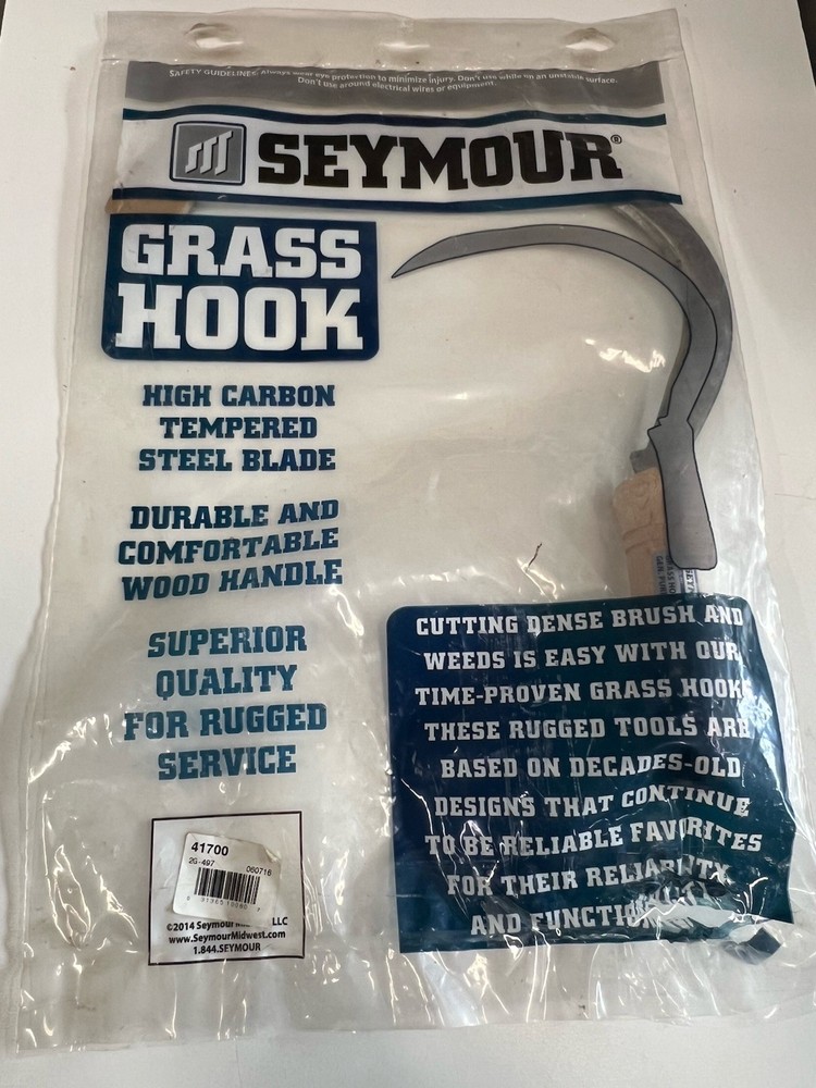 Seymour 41700 Grass Hook Serrated Blade Hardwood Handle Austria