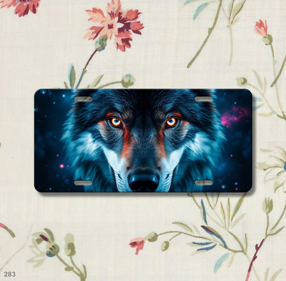 Bold Wolf License Plate Personalized Vanity Plate Unique Gift