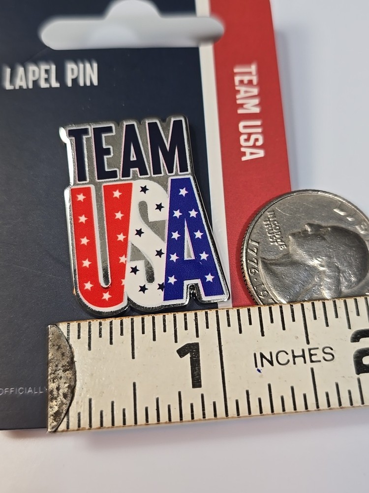 Team USA Lapel Pin Red White Blue Orginal Packaging