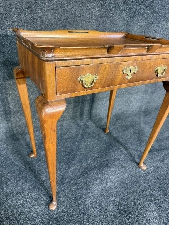 English Mahogany Tea Table 19thc
