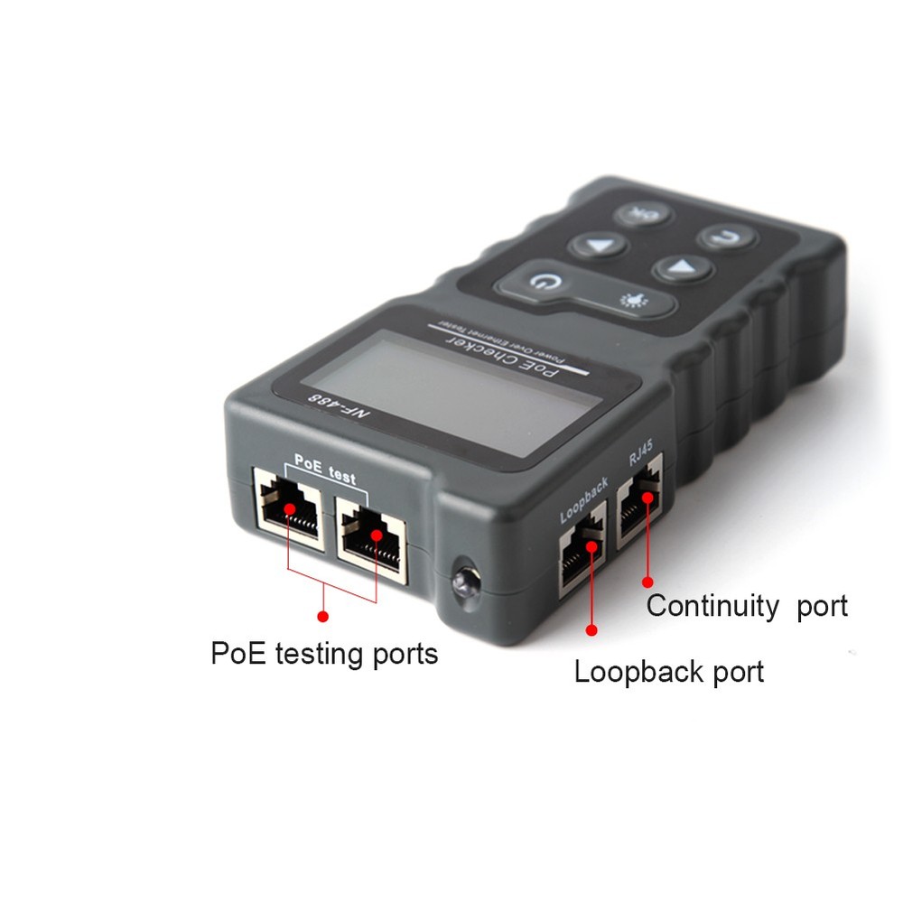 Network Cable Tester Lan Wire Meter POE RJ45 Ethernet Voltage Current Detector