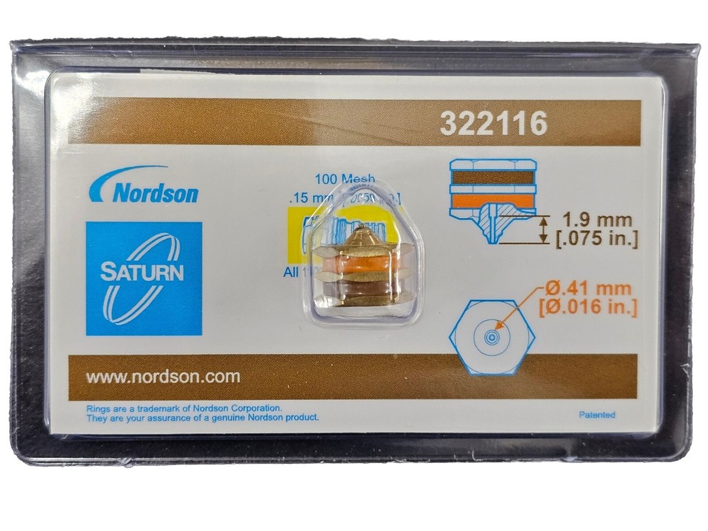 Nordson Saturn 322116 0.016in Precision Nozzle