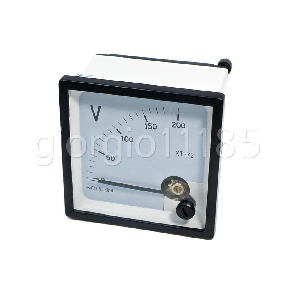 AC 0~200V Square Analog Volt Pointer Needle Panel Meter Voltmeter XT-72