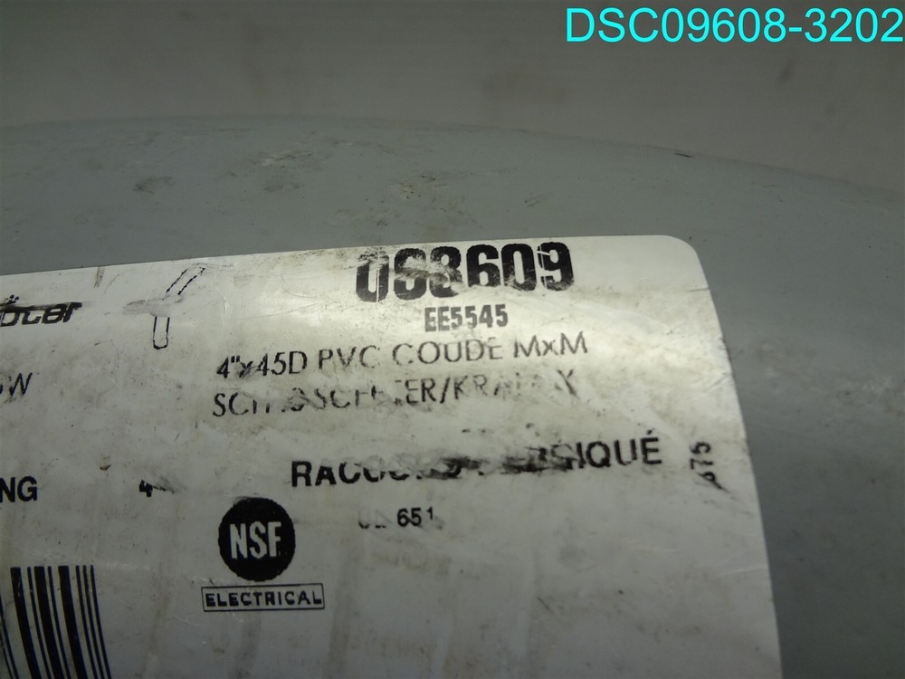 QTY=5: Scepter Electrical 45 Degree Standard Elbow Schedule 40 4" 068609