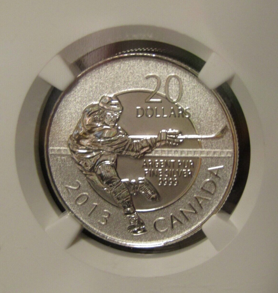 2013 CANADA SILVER $20..." HOCKEY "...NGC SP-67