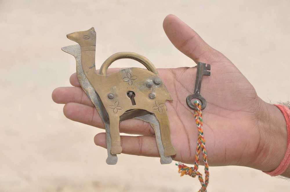 Brass Handcrafted Unique Camel Shape Padlock