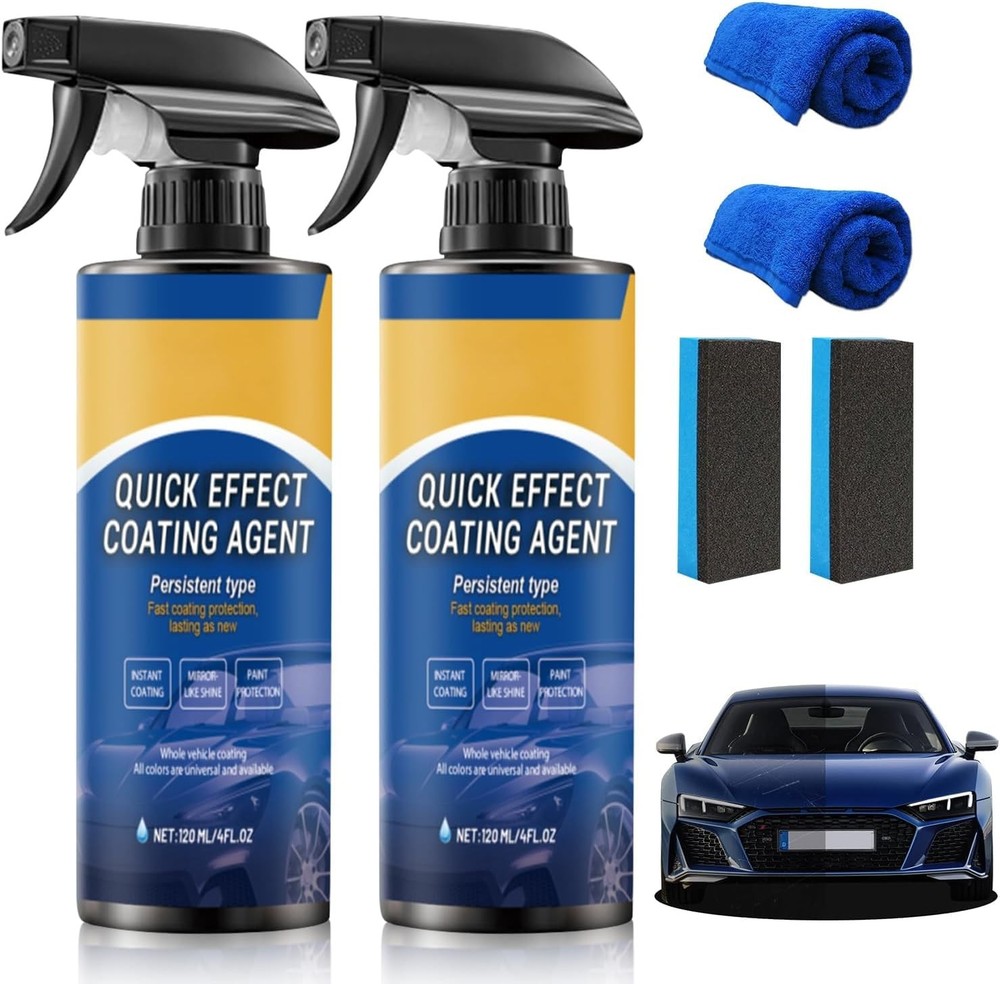 2PCS Car Coating Spray, Quick Effect Agent, Quick-Advanced Car...
