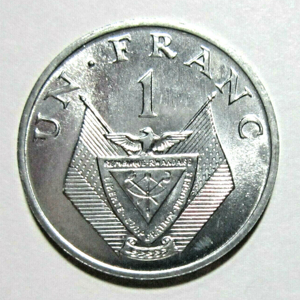 RWANDA. 1 FRANC, 1969. UNCIRCULATED.