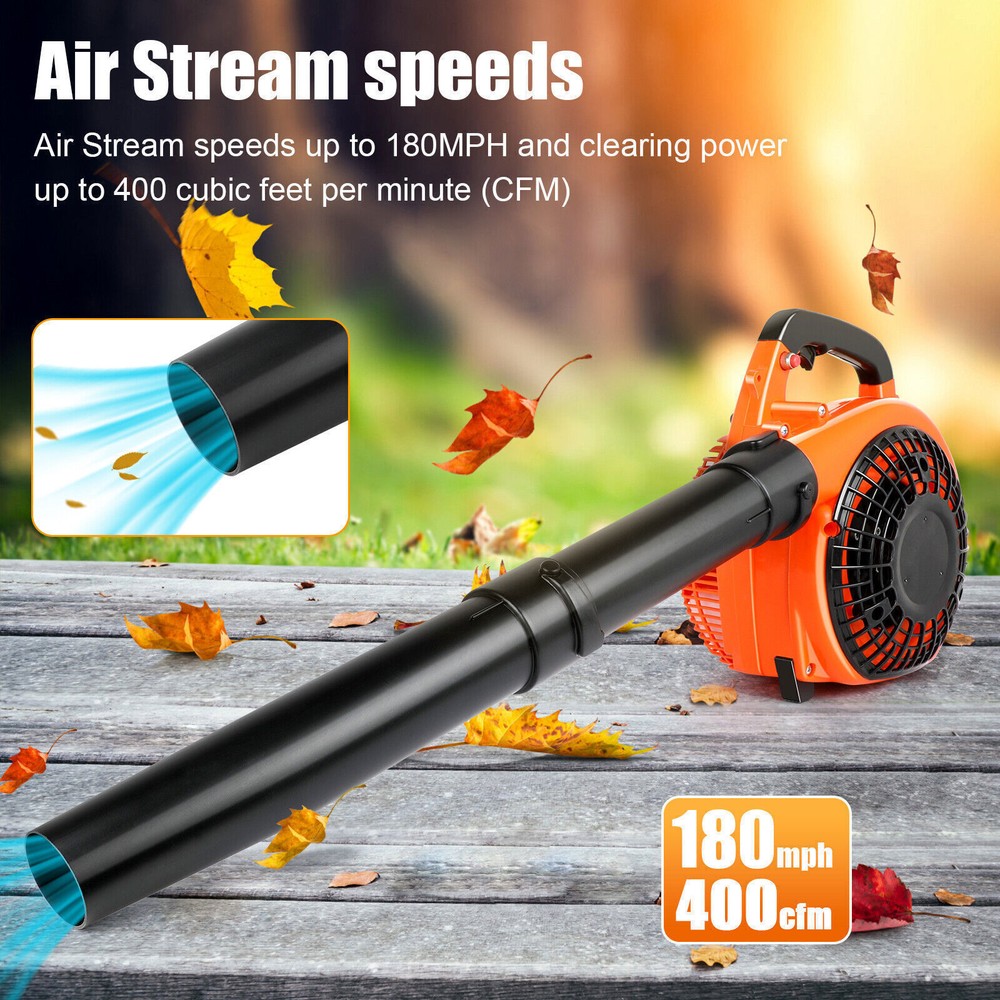 🔥26CC Handheld Leaf Blower Powerful 2-Stroke Air Cooled Engine Heavy Duty Grass