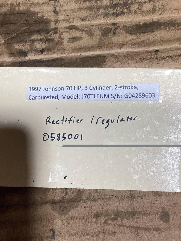 Johnson Evinrude RECTIFIER & REGULaTOR ASSY 0585001 OUTBOARD