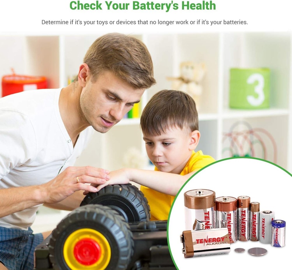 Eco-Friendly Universal Battery Tester with Accurate LCD Display for 9V & More