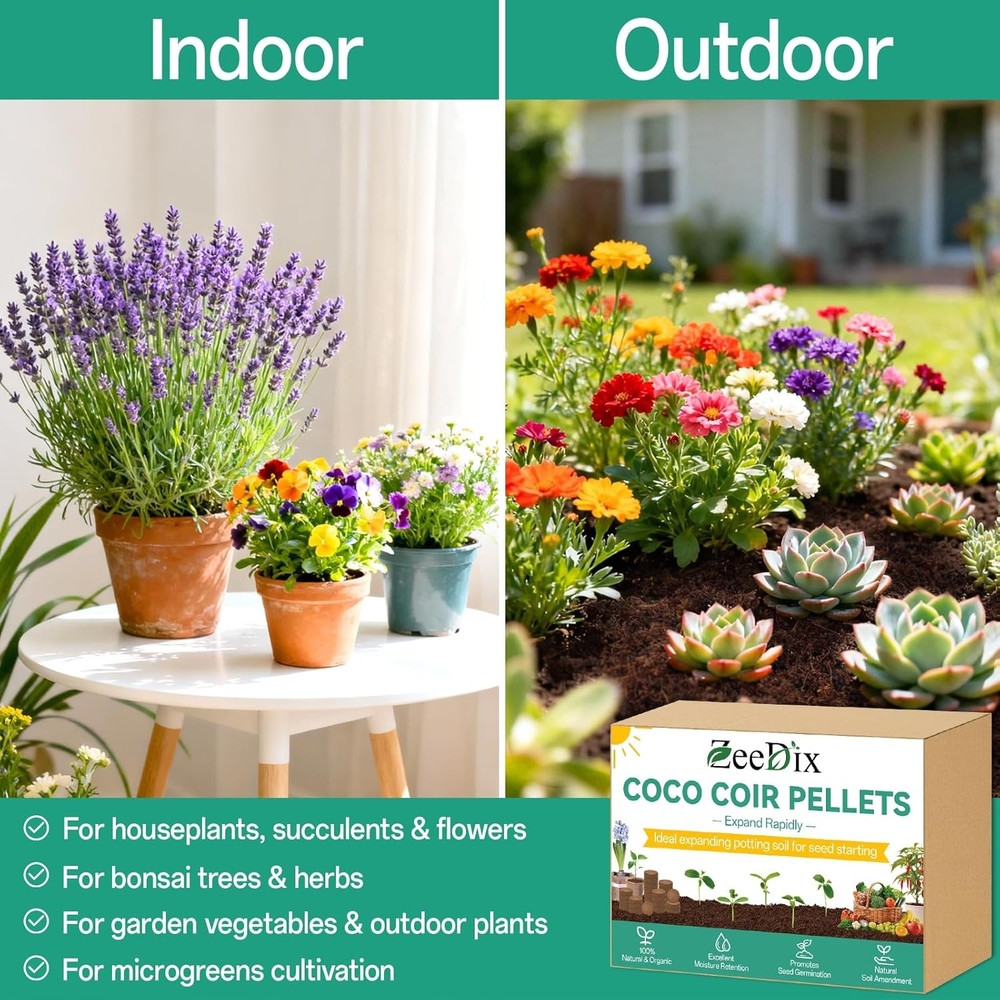 Organic Coco Coir Seed Starter Pellets 50 Pcs
