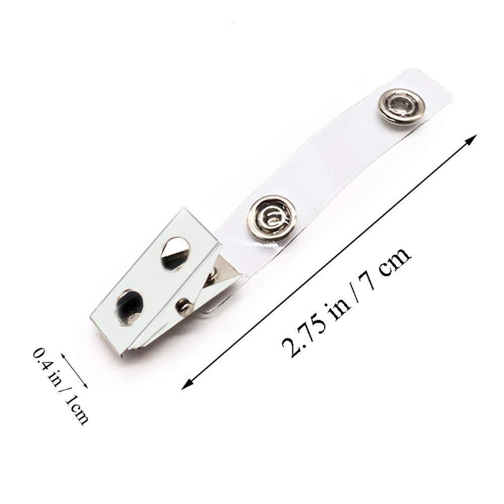 50 Pcs Badge Holders - Clear Plastic Horizontal Name Tag with