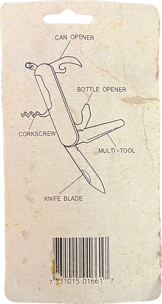 Sterling Multi-Function Camp Knife, 5 Functions, Army Camping Swiss Style