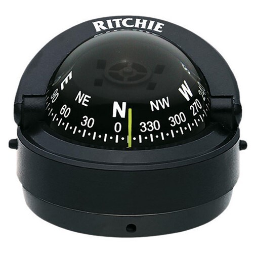 Ritchie Compass, Surface Mount, 2.75" Dial, Black. S-53