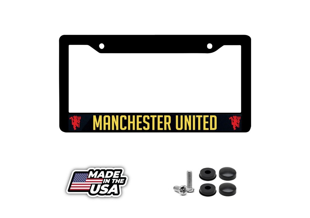 Manchester United Black License Plate Frame