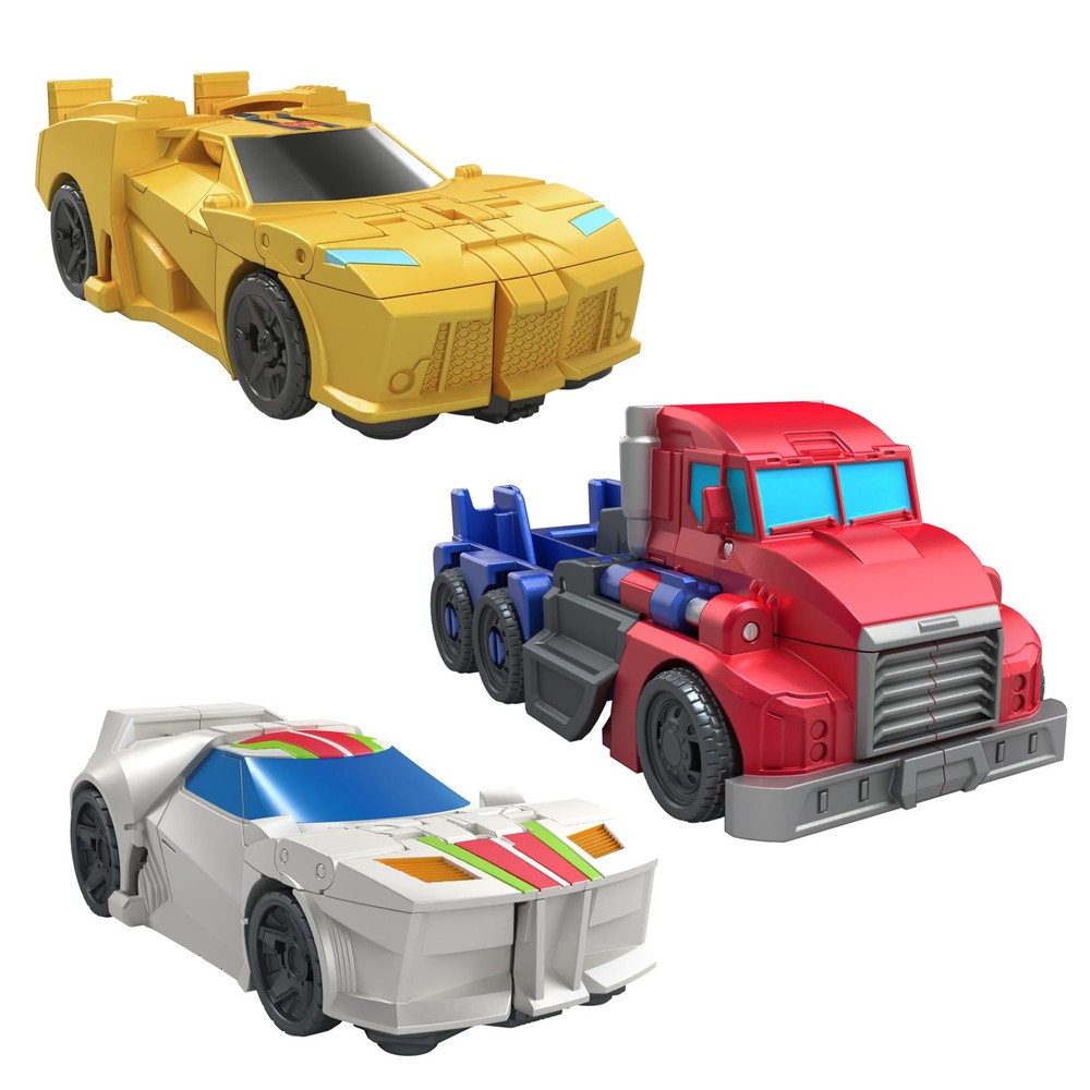 Transformers 1-Step Flip Heroes 3-Pack, 4-Inch Wheeljack, Medium, Multi-color