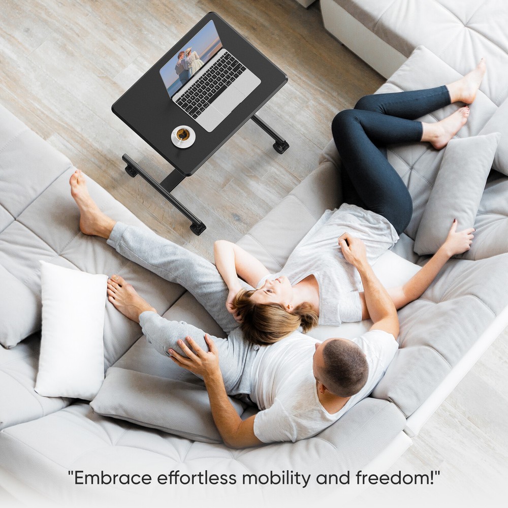 Adjustable Height Mobile Standing Desk with Wheels - Rolling Laptop Table