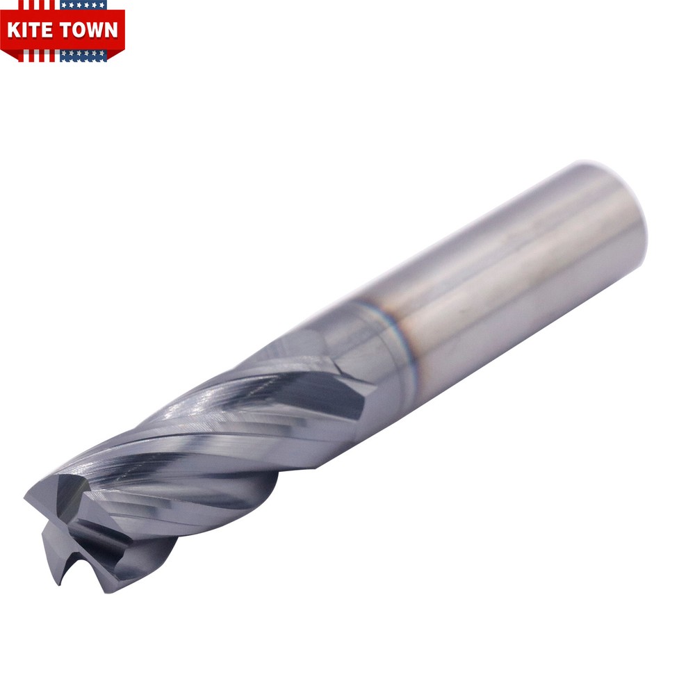 4 Flute 1/2" x 1-1/4" x 3" Variable Helix Solid Carbide End Mill AlTiN Coated