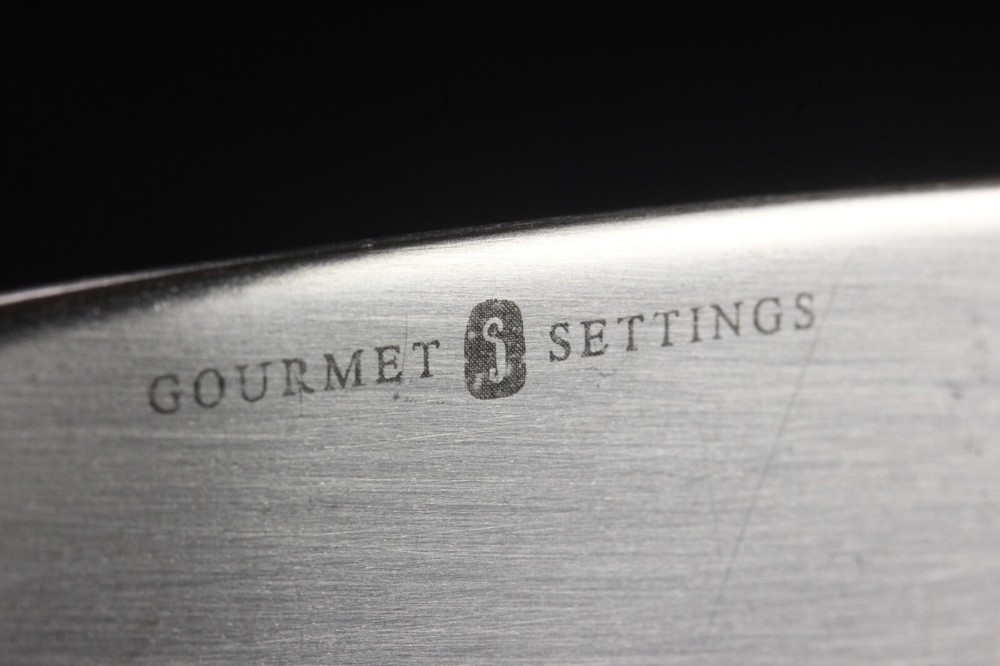 6 Pieces "JAZZ" Pattern Brushed Satin Finish Gourmet Settings Stainless Flatware