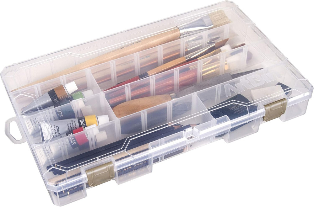Large Solutions Box Clear Art & Craft Organizer with Dividers - Plastic Storage
