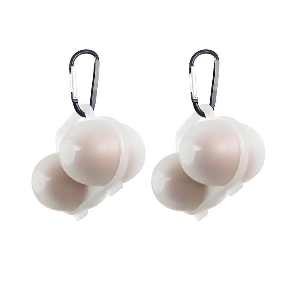 RoseFlower 2pcs Egg Holder Container, 2 Girds Plastic Egg Storage Box Shockpr...