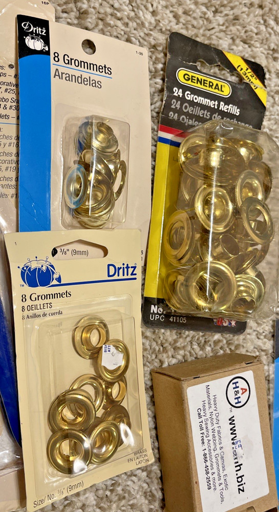 Ozark Trail Grommet Kit Eyelet Setting Pliers Assorted Sizes Mixed Lot