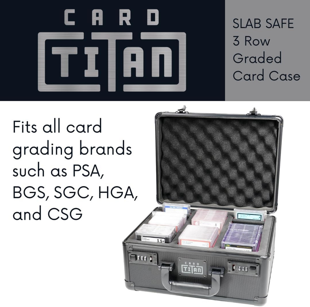 Premium Lockable Trading Card Storage Box - 3 Row Caddy