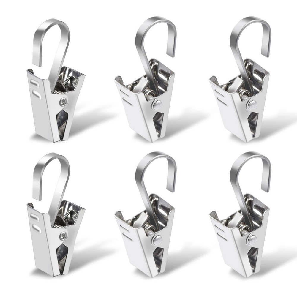 Curtain Clips 100 Pack Stainless Steel Light Clips for Outside String Lights