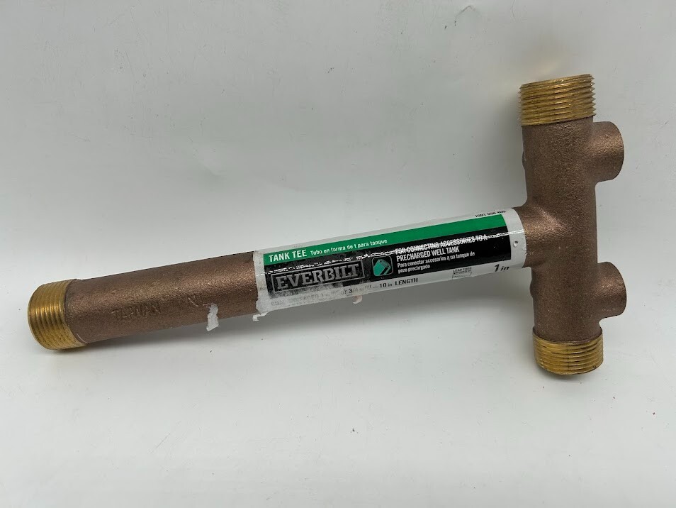 Everbilt 10 in. Brass Tank Tee 1 in Diameter