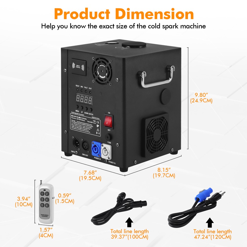 750W Cold Spark Machine Firework Machine DMX DJ Wedding Stage Effect Machine