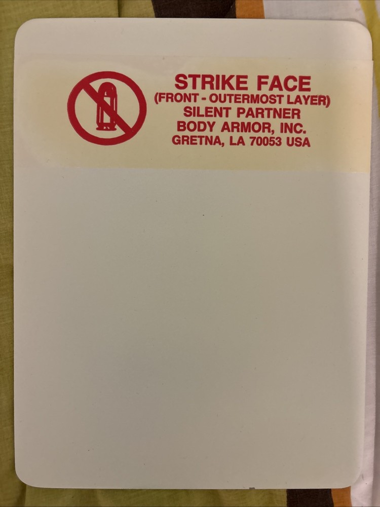 Strike face outer layer front never used