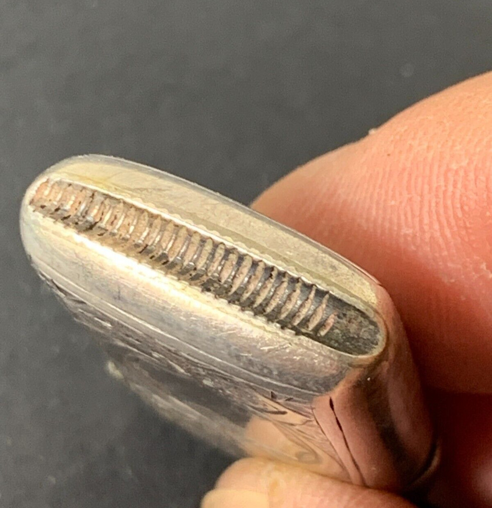 Small Victorian silver engraved vesta case, Birmingham 1887