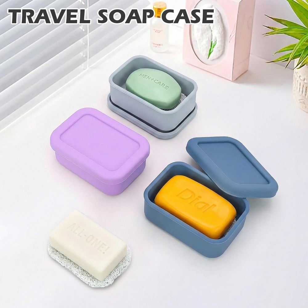 Enhanced Leak-Proof Silicone Soap Case with Draina Layer.