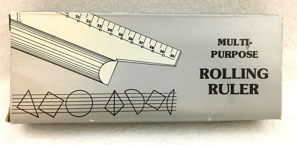 Rolling Ruler Multi-Purpose Crescent Drawing Lines Charts DMCP With Original Box