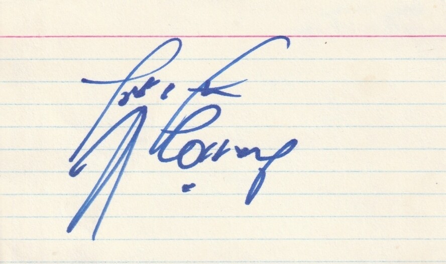C- Gerry Cooney Autograph  index card w/coa