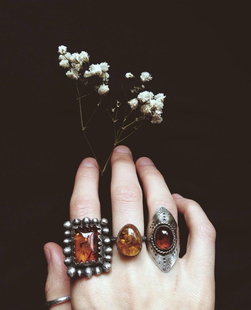Large Amber Ring