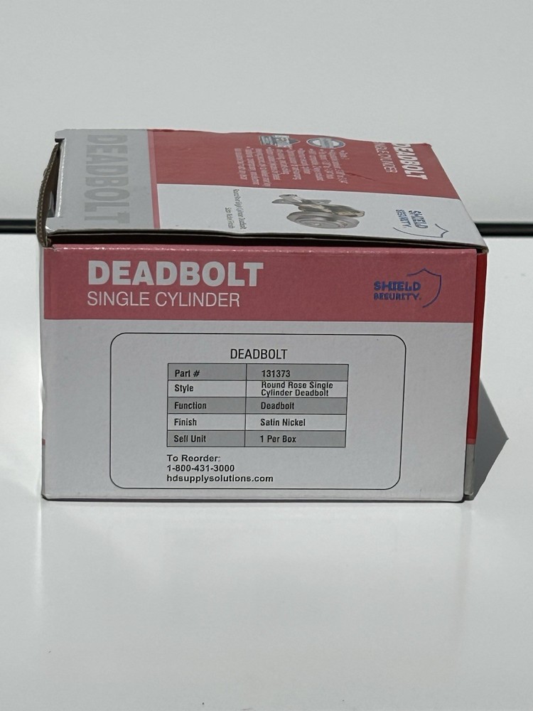 DeadBolt:Single Cylinder Shield Security