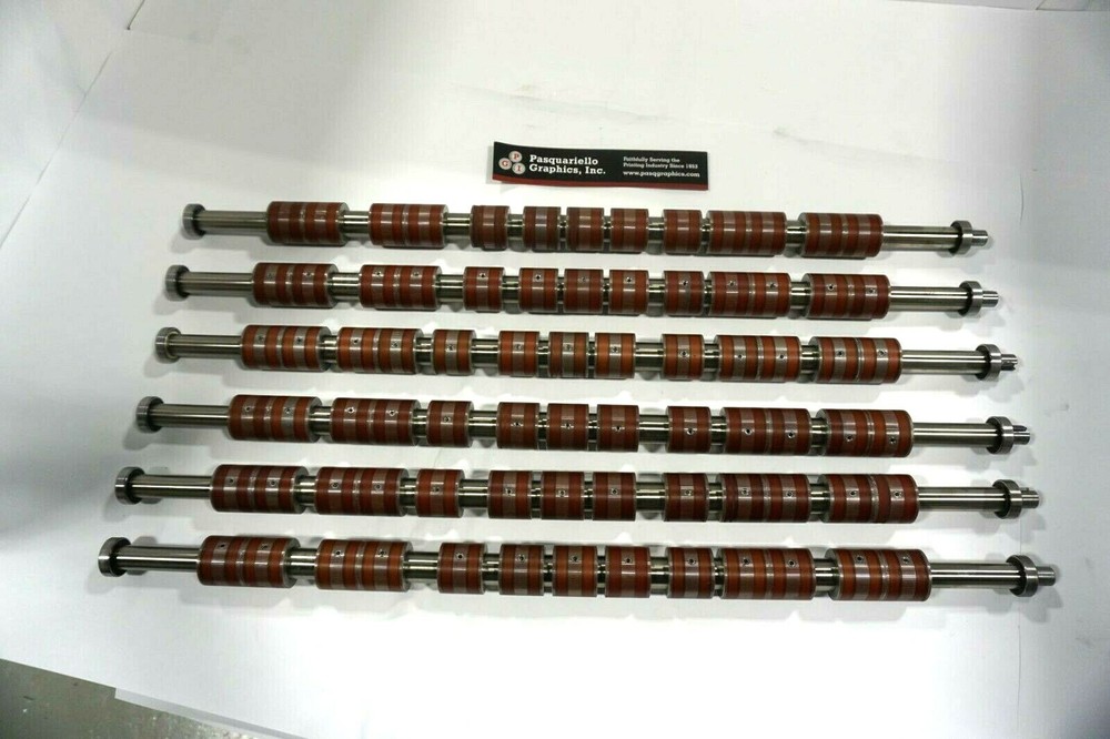 Set of (3) Used MBO T535 H&H Segmented Glue Fold Rollers