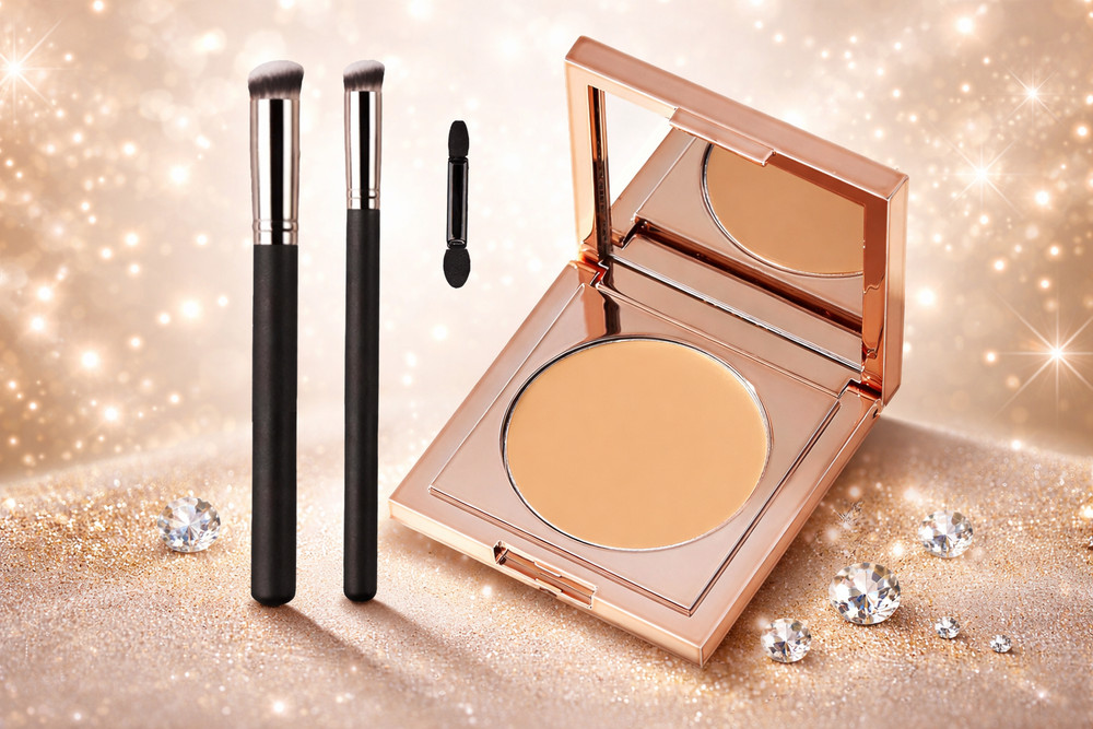Colored Clay CC Undereye Corrector Concealer Light-Medium Peach 3 Brushes