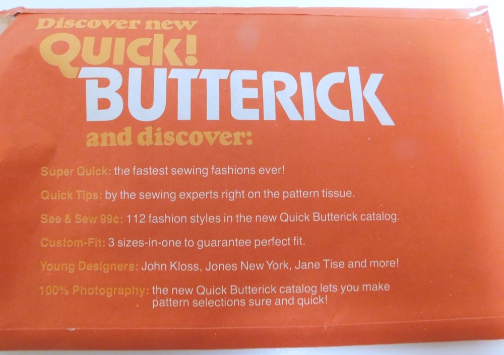 Quick Butterick Hot IronTransfer Sheets 4627
