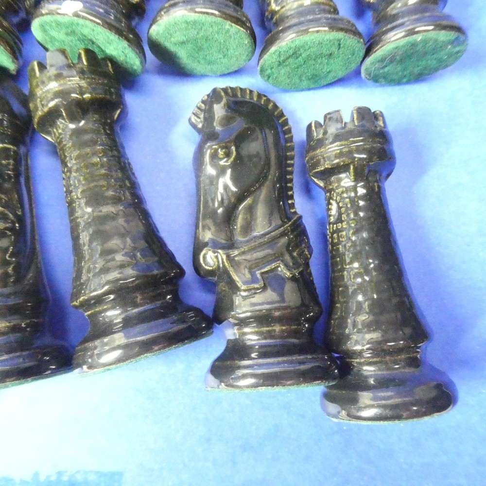 Duncan Ceramic Medieval Chess Set AS IS INCOMPLETE Replacement Pieces