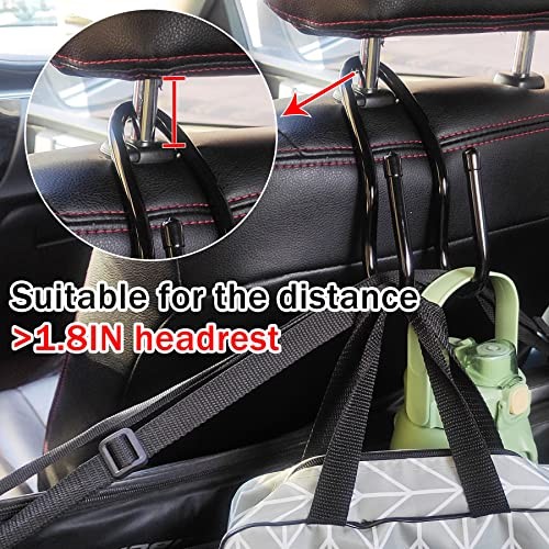 Adjustable Car Seat Headrest Hook 4 Pack Car Storage Organizer Headrest Hanger