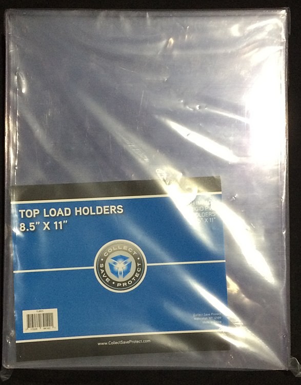 (250) DOCUMENT PHOTO PRINT 8.5X11 CLEAR PLASTIC RIGID TOPLOADER STORAGE HOLDERS