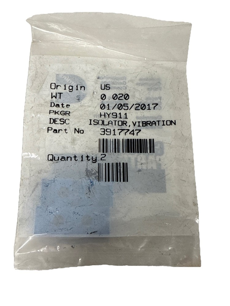 (Lot of 2) Cummins 3917747 Vibration Isolator, Some Missing Packaging