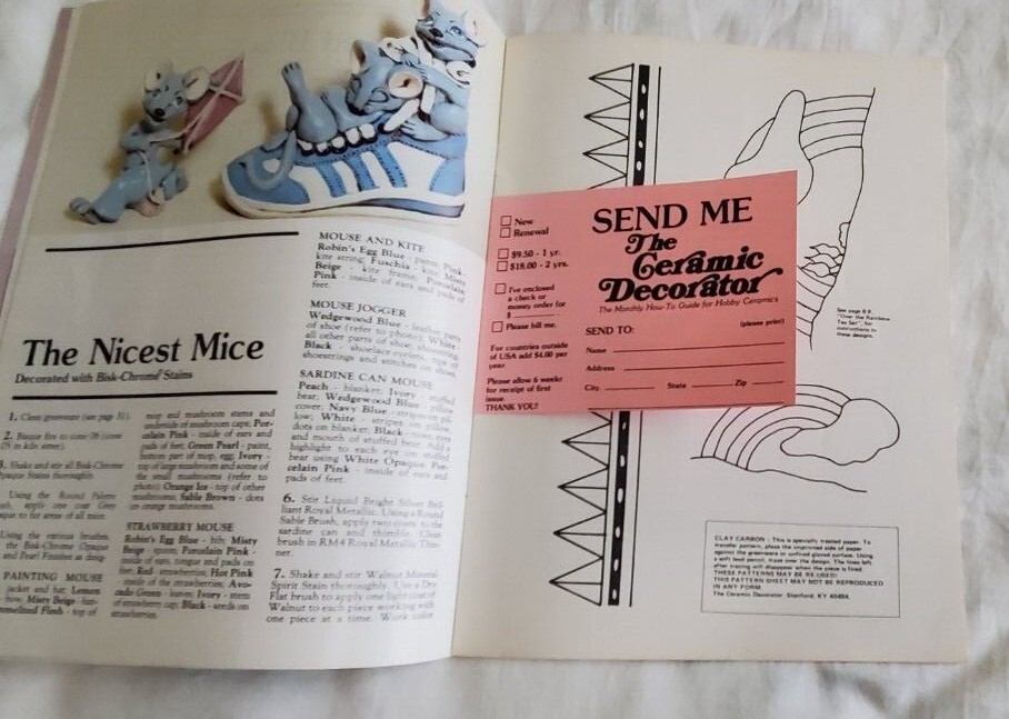 The Ceramic Painter Magazine 10 Spring Decorating Projects Easter Bunnies ©1981