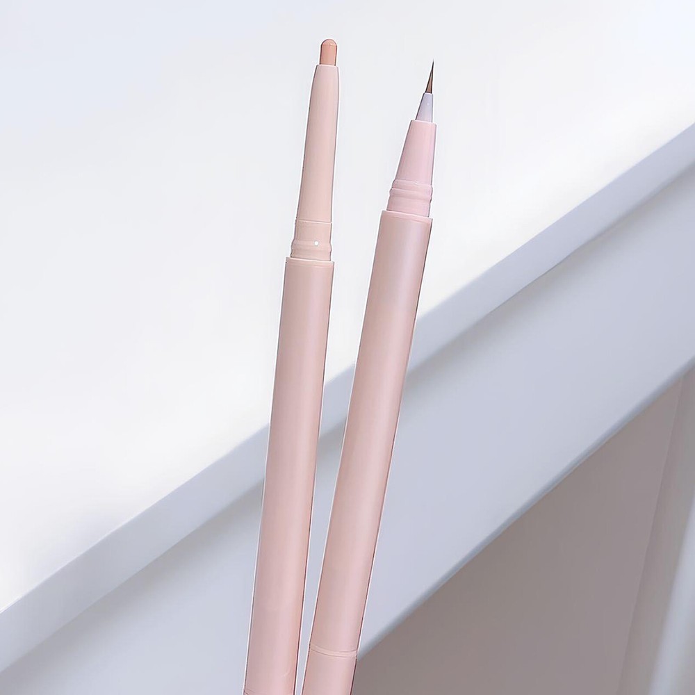 1Pc 2-in-One Silkworm Pen Three-dimensional Horizontal Naturally Silkworm Pen