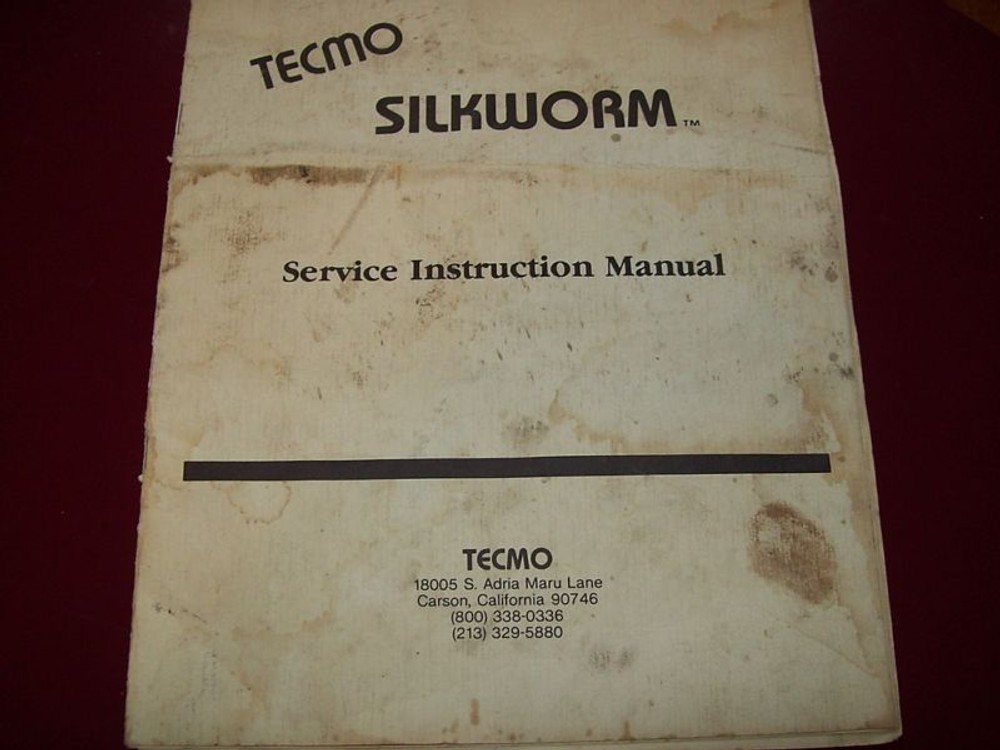 Tecmo Silkworm Orig. Instruction Manual, fair condition