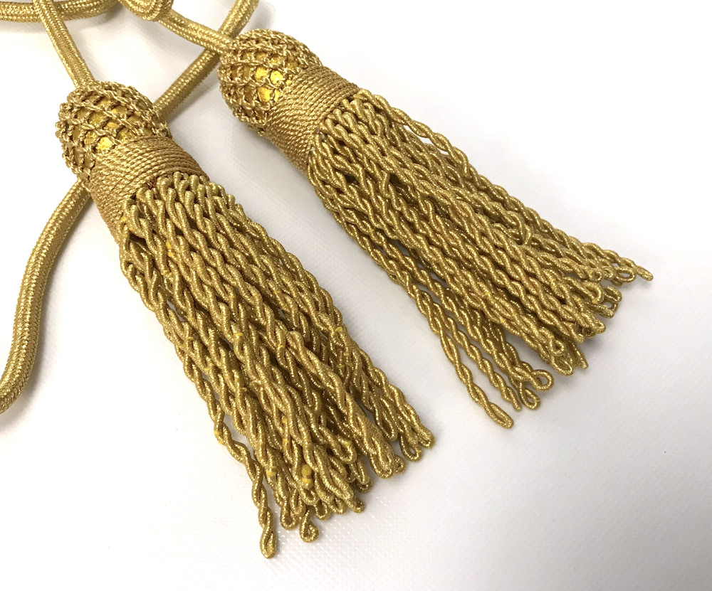 Gold Metallic Bugle, Flag, or Bagpipe Cord